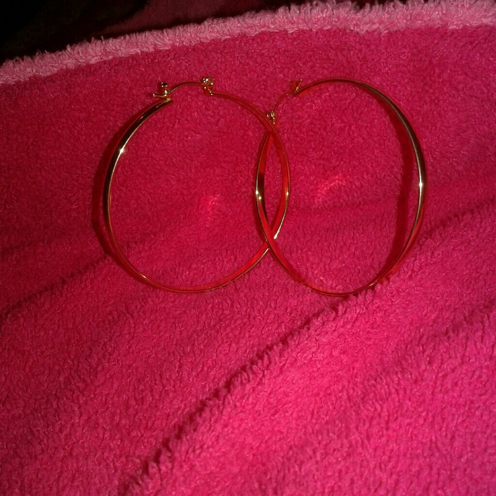Gold hoop earrings